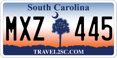 SC license plate MXZ445