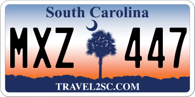SC license plate MXZ447