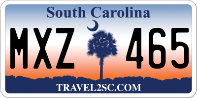 SC license plate MXZ465