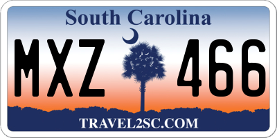 SC license plate MXZ466