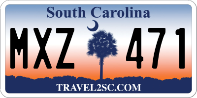 SC license plate MXZ471