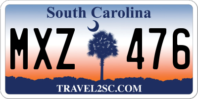 SC license plate MXZ476