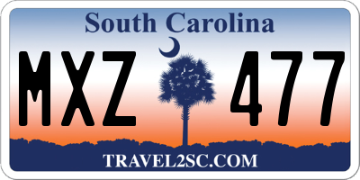 SC license plate MXZ477