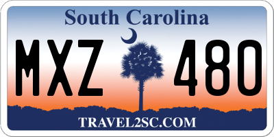 SC license plate MXZ480
