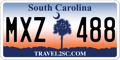 SC license plate MXZ488