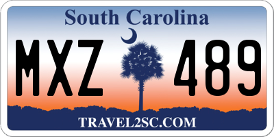 SC license plate MXZ489