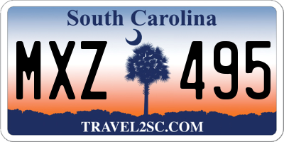 SC license plate MXZ495