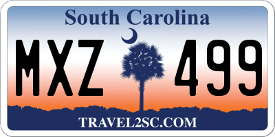 SC license plate MXZ499