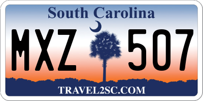 SC license plate MXZ507