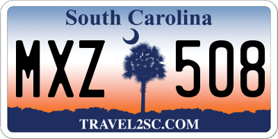 SC license plate MXZ508