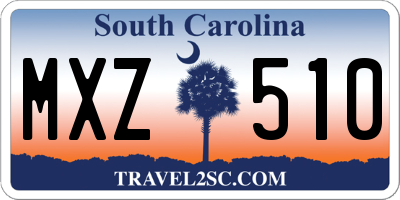 SC license plate MXZ510