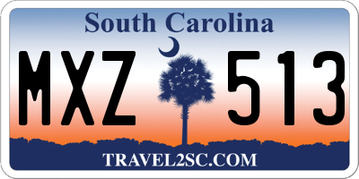 SC license plate MXZ513