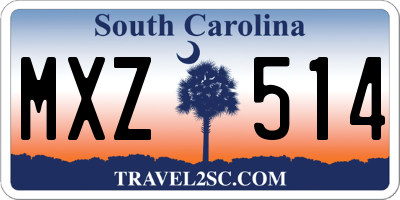 SC license plate MXZ514