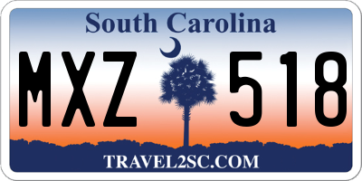 SC license plate MXZ518