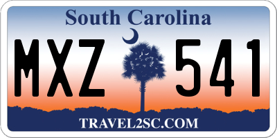 SC license plate MXZ541