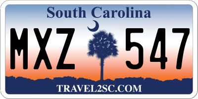 SC license plate MXZ547
