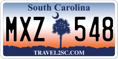 SC license plate MXZ548