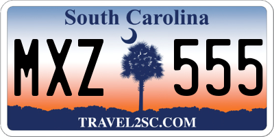 SC license plate MXZ555