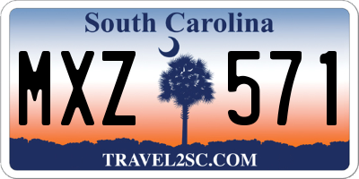 SC license plate MXZ571