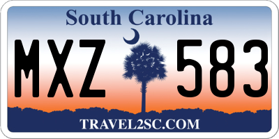 SC license plate MXZ583
