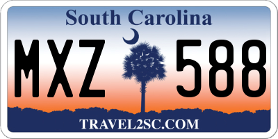 SC license plate MXZ588