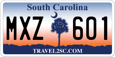 SC license plate MXZ601
