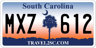 SC license plate MXZ612