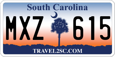SC license plate MXZ615