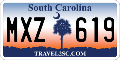 SC license plate MXZ619