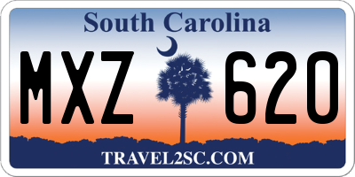 SC license plate MXZ620
