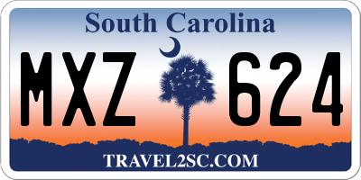 SC license plate MXZ624