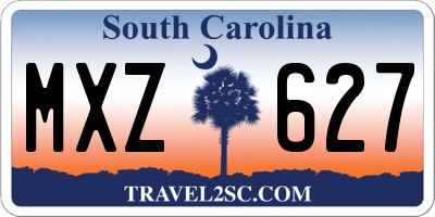 SC license plate MXZ627