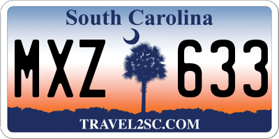 SC license plate MXZ633