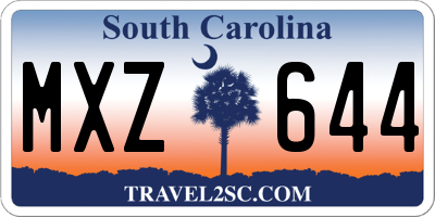 SC license plate MXZ644