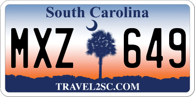 SC license plate MXZ649