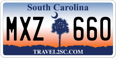SC license plate MXZ660