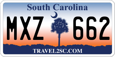 SC license plate MXZ662