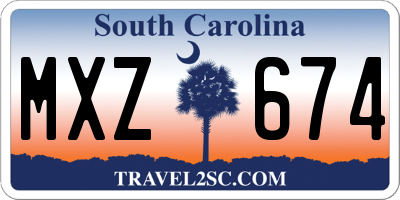 SC license plate MXZ674