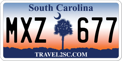 SC license plate MXZ677