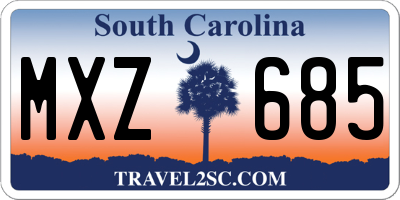 SC license plate MXZ685