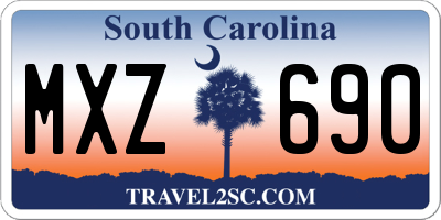SC license plate MXZ690
