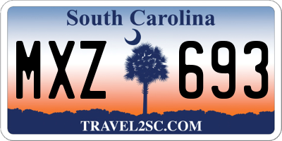 SC license plate MXZ693