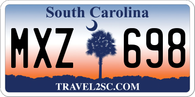SC license plate MXZ698