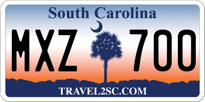 SC license plate MXZ700