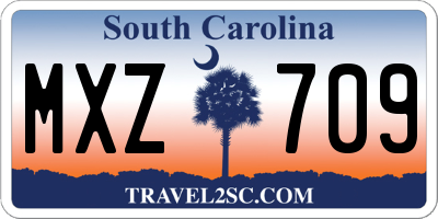 SC license plate MXZ709
