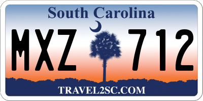 SC license plate MXZ712
