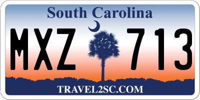 SC license plate MXZ713