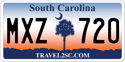 SC license plate MXZ720