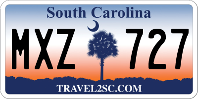 SC license plate MXZ727