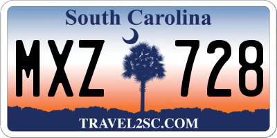 SC license plate MXZ728